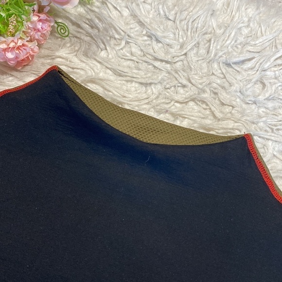 DYI Define Your Inspiration Long Sleeve Mesh Contrast Mock Neck Top sz S - Picture 2 of 11